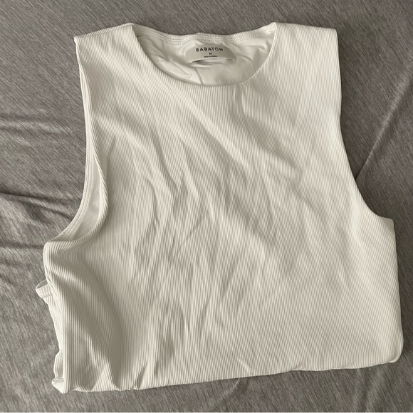 NWOT Babaton Contour Rib Muscle Bodysuit in WHITE - Picture 5 of 5
